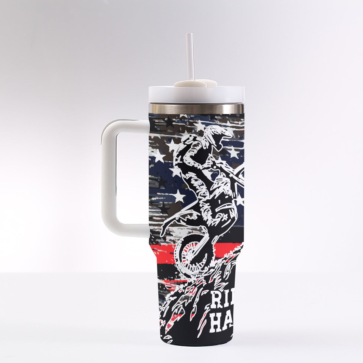 40 oz American flag Tumbler With Handle